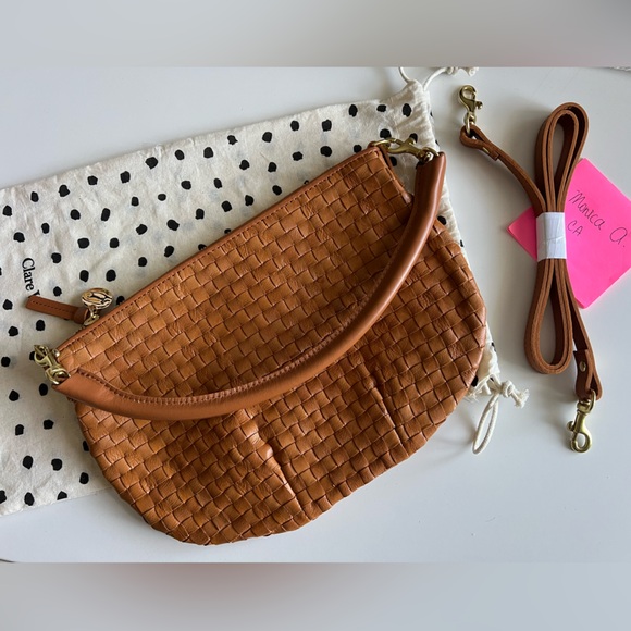 Clare V. Woven Leather Crossbody Bag - Picture 4 of 7